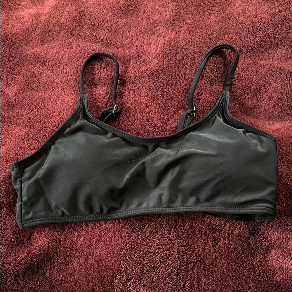 SHEIN Black Swim Bra Seamless Design